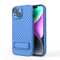 Wavy Design TPU Phone Case with Lens Protection Film for iPhone 15 Pro Max