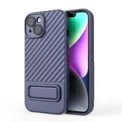 Wavy Design TPU Phone Case with Lens Protection Film for iPhone 15 Pro Max