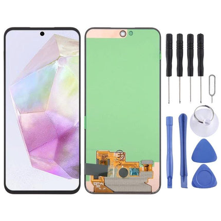 Samsung Galaxy Screen Replacement for Daily Phone Essentials showing front display replacement kit with tools and LCD panel