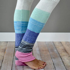 Vibrant Knitted Wool Leg Warmers with Charming Button Accents for Women