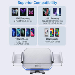 Chargeur sans fil pour support de téléphone de voiture à double bobine S8