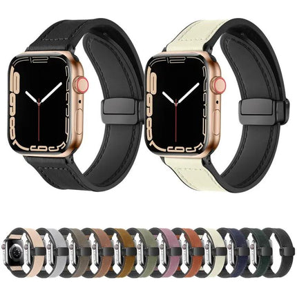 Magnetic Folding Silicone Watch Band For Apple Watch 41mm