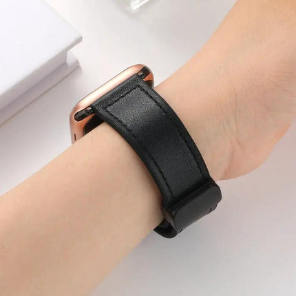 Magnetic Folding Silicone Leather Band for Apple Watch 49mm