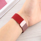 For Apple Watch Series 7 45mm / 6 & SE & 5 & 4 44mm / 3 & 2 & 1 42mm / Red+Rose Gold