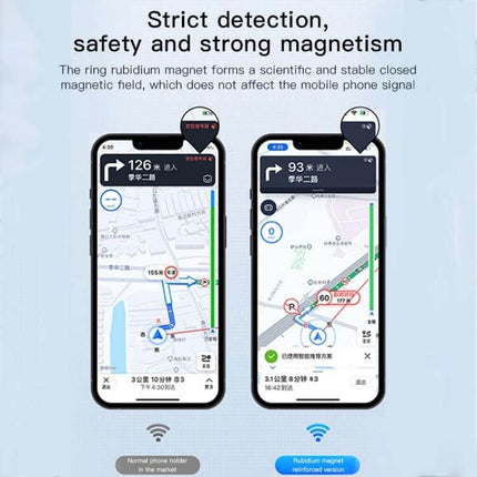 Yesido MagSafe Car Vent Charger for iPhone, Strong Magnetic Hold - phone mounted on vent showing navigation with stable magnetic hold and 360° rotation