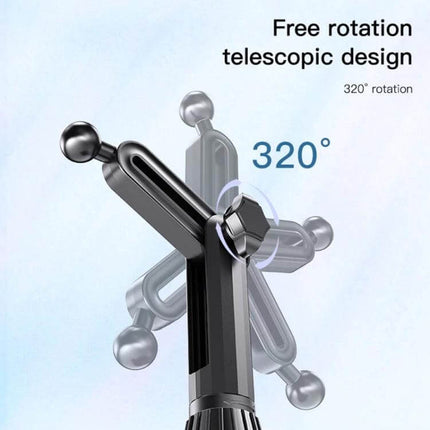 Yesido Car Cup Holder Phone Bracket 320 Degree Adjustable showing 320° free rotation telescopic design for portrait and landscape viewing