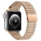 For Apple Watch Series 8&7 41mm / SE 2&6&SE&5&4 40mm / 3&2&1 38mm / Rose Gold+Silver
