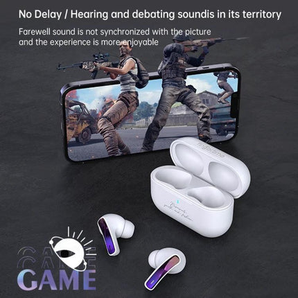 Fingertime Wireless In Ear Earbuds Blue For Commuting compact TWS earbuds with gaming phone scene