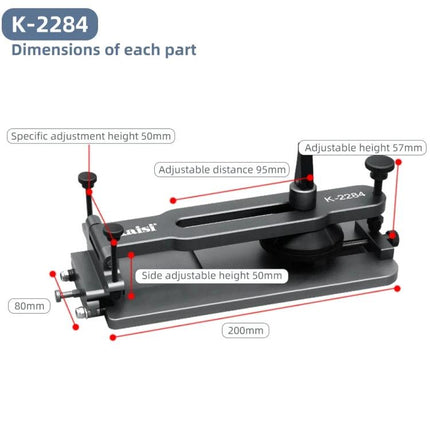 Kaisi Universal LCD Screen Separator for Easy Device Repairs - K-2284 adjustable separator tool with dimensions 200x80mm, 95mm adjustable distance
