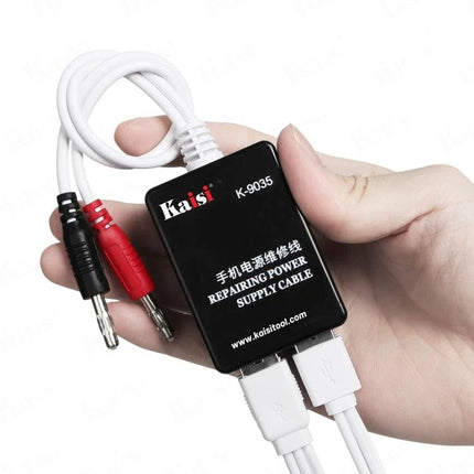 Kaisi Power Supply Activation Cable for iPhone 6 to 14 Pro Max - handheld repair power supply with red/black test leads