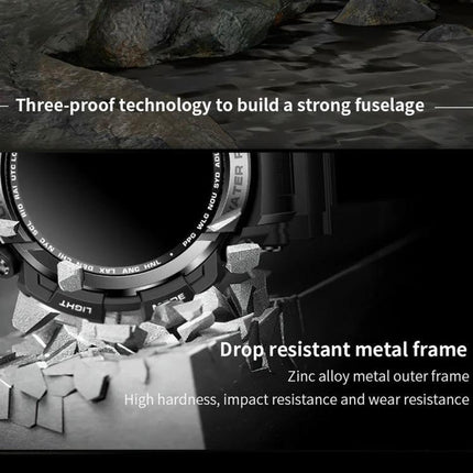 A Practical Smart Watch for Everyday Connectivity with drop-resistant zinc alloy metal frame and rugged three-proof design