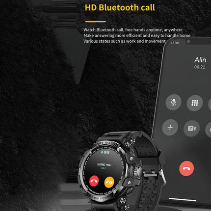 A Practical Smart Watch for Everyday Connectivity showing wrist call handling with Bluetooth and phone screen