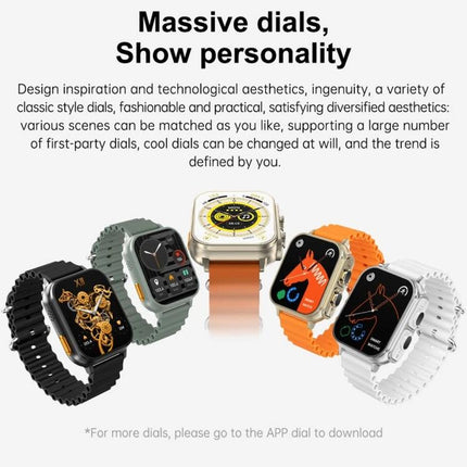 Watch That Doubles as Earphones for Daily Workouts and Calls showing five colorful smartwatch styles with 1.96-inch HD screens displaying different dials