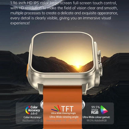 Watch That Doubles as Earphones for Daily Workouts and Calls — 1.96-inch HD smart watch with built-in Bluetooth earphones for music and calls
