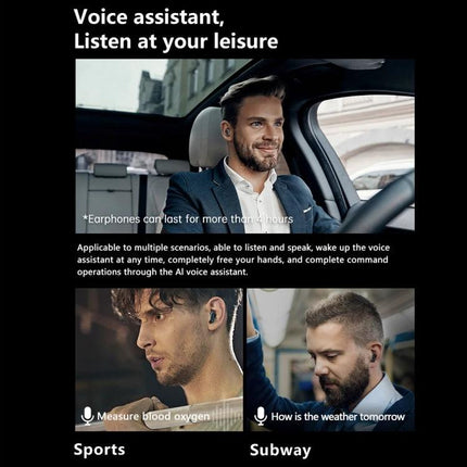 Watch That Doubles as Earphones for Daily Workouts and Calls - man driving, using watch earphones for calls and workouts, 1.96-inch HD screen