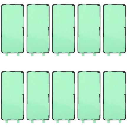Adhesive for Samsung Phone Back Cover Repairs at Home - sheet of green replacement back cover adhesive strips for multiple Samsung models