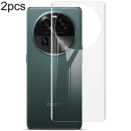 Imak 2-Piece Curved Hydrogel Back Protector For Phones Everyday Scratch Protection clear curved back protector on green phone