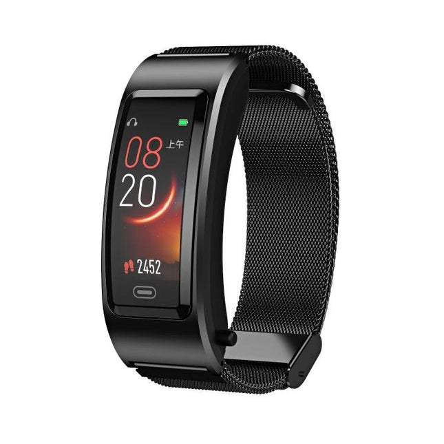 B7 Bluetooth Bracelet for Daily Health Tracking Essentials - black fitness tracker with heart rate and call display