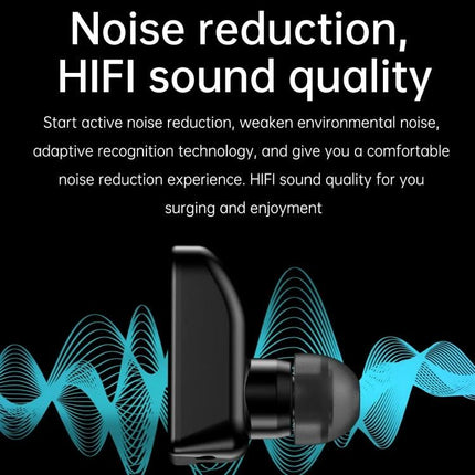 Daily Smart Watch with Built-in Earphones for Active Lifestyles — close-up of built-in earbud highlighting noise reduction and HiFi sound features