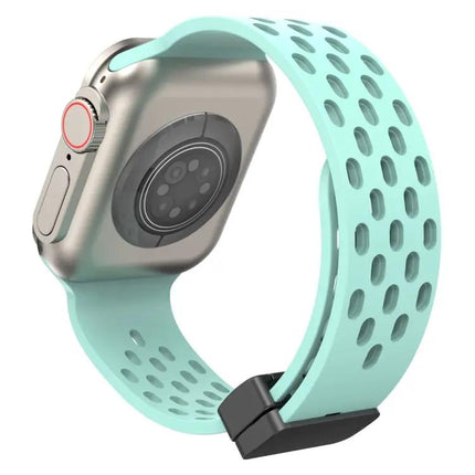Magnetic Clasp Silicone Watch Band For Apple Watch 45mm