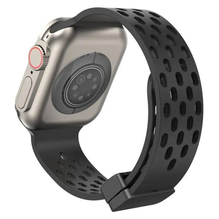 Magnetic Clasp Silicone Watch Band For Apple Watch 45mm
