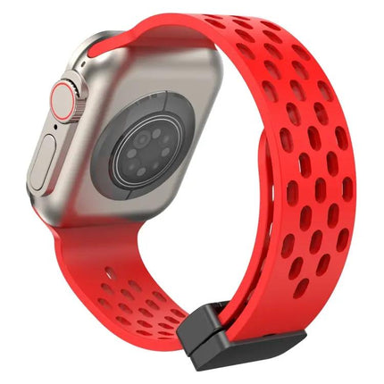 Magnetic Clasp Silicone Watch Band For Apple Watch 45mm