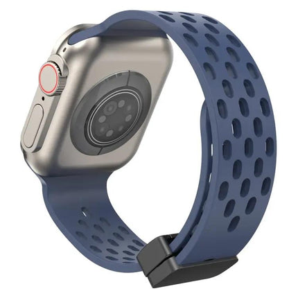 Magnetic Clasp Silicone Watch Band For Apple Watch 45mm