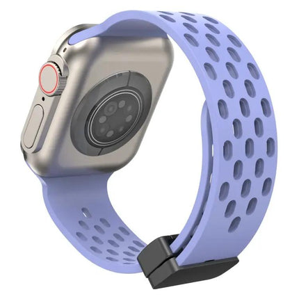 Magnetic Clasp Silicone Watch Band For Apple Watch 45mm