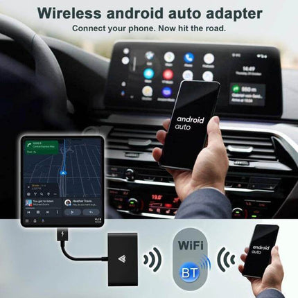 CarPlay Wireless Adapter for Android Smartphones Plug and Play - wireless CarPlay dongle for hands-free navigation and music
