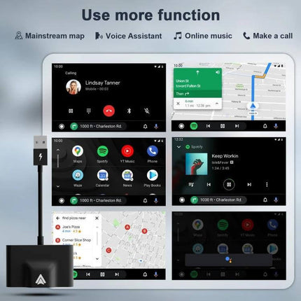 Wireless CarPlay Adapter For Wired CarPlay Systems USB C converting wired CarPlay to wireless maps music voice control