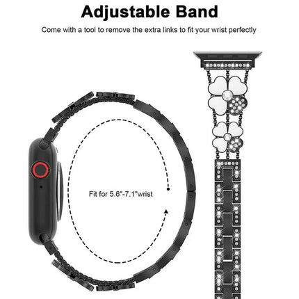 Petal Metal Diamond Replacement Band For Apple Watch 38-45mm