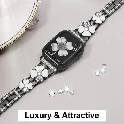 Petal Metal Diamond Watch Band For Apple Watch 38/40/41/42mm