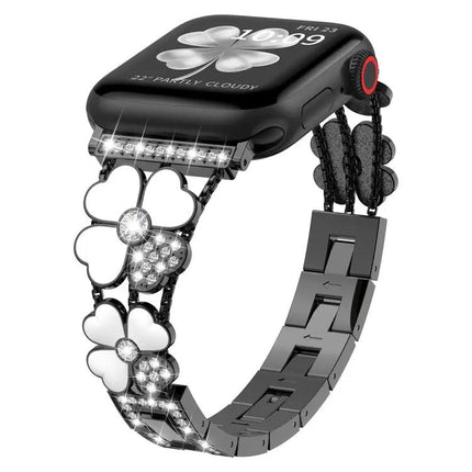 Petal Metal Diamond Watch Band For Apple Watch 38-49mm