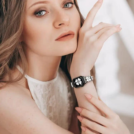 Metal Petal Diamond Replacement Band For Apple Watch 38-42mm