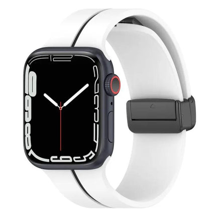Two Tone Silicone Folding Buckle Band Apple Watch 40/44mm