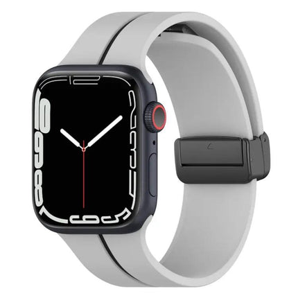 Silicone Folding Buckle Watch Band For Apple Watch 44/40mm