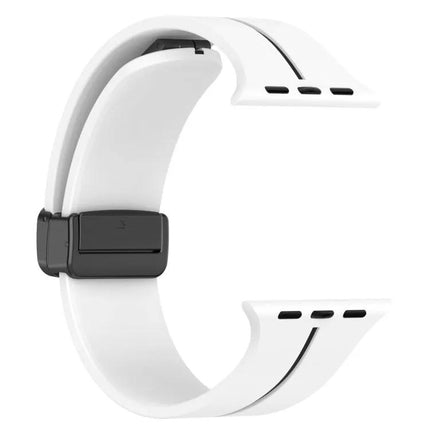 Two-Tone Silicone Folding Buckle Band Apple Watch 42 49mm