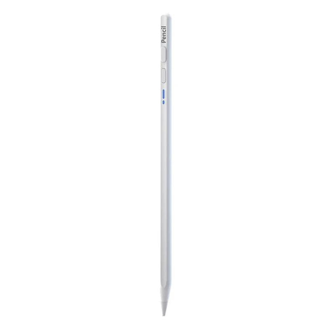 Universal Bluetooth Magnetic Stylus Pen for Touch Screens - sleek silver aluminum alloy stylus with POM nib and magnetic design