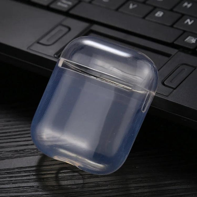 Protective Case for AirPods in Daily Commutes and Activities — clear flexible TPU case protecting AirPods from scratches and drops during daily routines