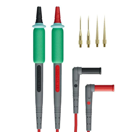 Xinzhizao Universal Multimeter Pen for Electrical Testing showing red and black probe set with insulated grips and interchangeable gold tips