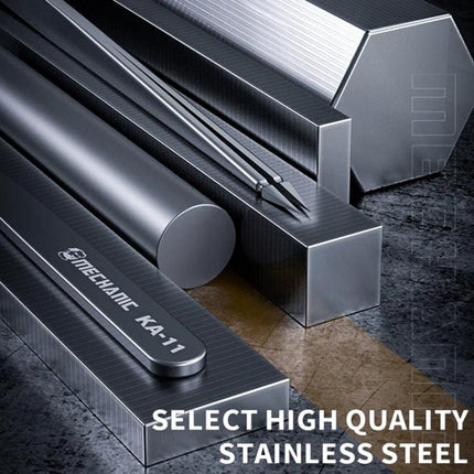 Mechanic Non-Magnetic Pointed Tweezers for Precision Handling - hand-polished tips for mobile and computer repair, precision stainless steel tweezers