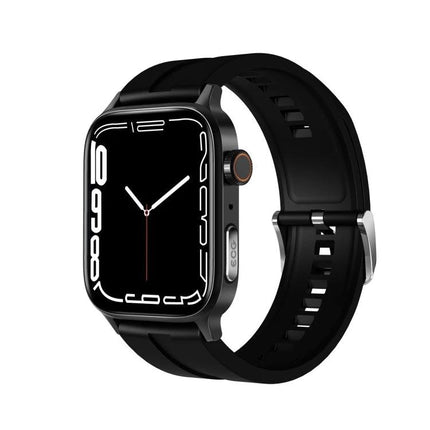 Daily Health Monitoring Smart Watch for Everyday Use showing black smartwatch with health tracking display and sport band