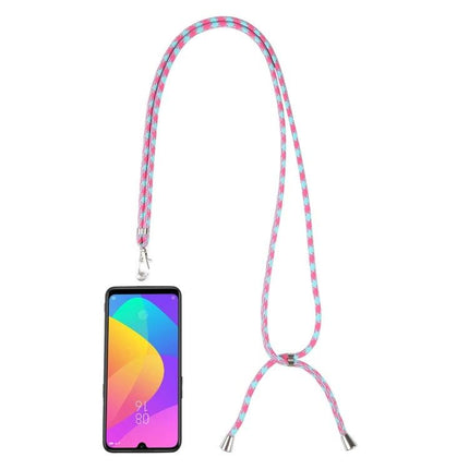 Hands-Free Universal Mixed Color Mobile Phone Lanyard shown attached to a smartphone for secure hands-free carry