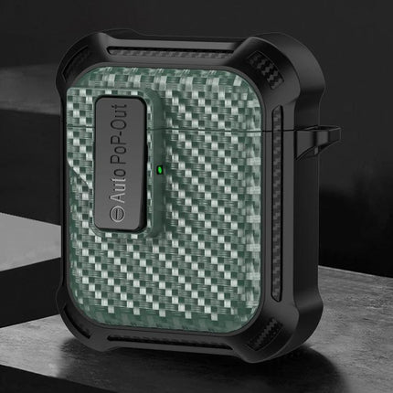 Alpha Case Safeguards Earphones for Daily Outings — rugged slim protective cover with carbon-fiber texture and quick-access port