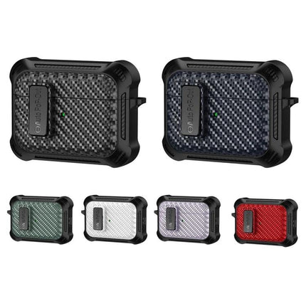Alpha Case Safeguards Earphones for Daily Outings protective carbon-fiber style case in multiple colors for easy access and charging