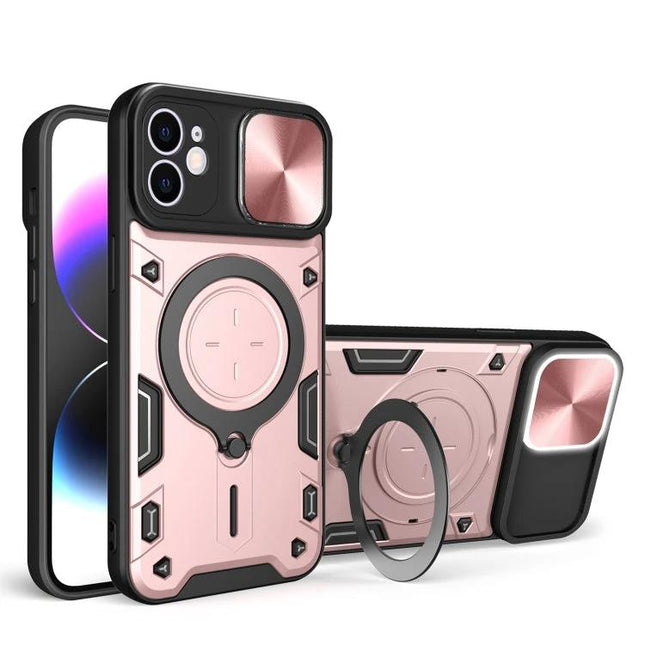 Essential Phone Case, Slim Daily Protection - rose gold slim TPU PC case with sliding lens cover and ring stand