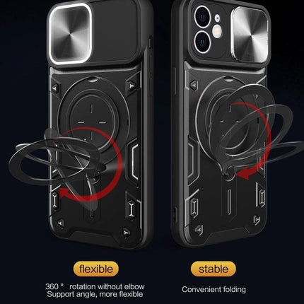 Essential Phone Case, Slim Daily Protection with sliding lens cover, slim TPU+PC build and 360° rotating ring stand