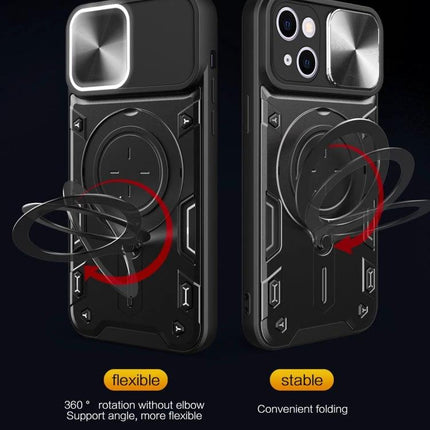 iPhone Case With Sliding Camshield For Everyday Use - durable magnetic holder with rotating ring and protective sliding camera shield