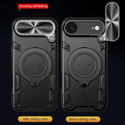Phone Case for Daily iPhone Protection and Travel Use slim durable TPU PC blend with sliding camera cover and MagSafe-style ring