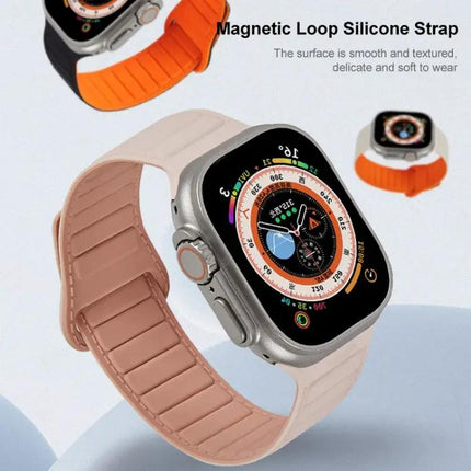 Magnetic Silicone Loop Watch Band For Apple Watch SE 40mm